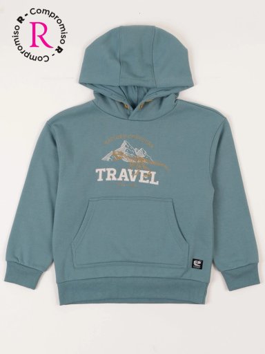 POLERA FRANELA CON CAPUCHA NIÑO HARVEST - 1