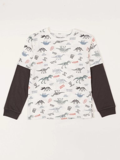 POLO MANGA LARGA DOBLE DINO NIÑO HARVEST - 1