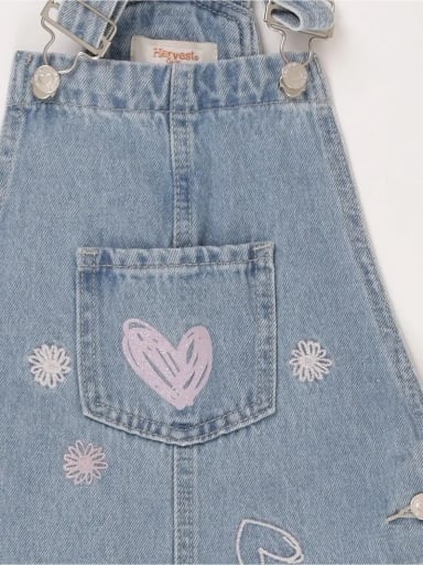 OVERALL LARGO DENIM ALGODÓN NIÑA HARVEST - 3