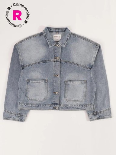 CASACA DENIM ALGODÓN NIÑA INDEX - 1