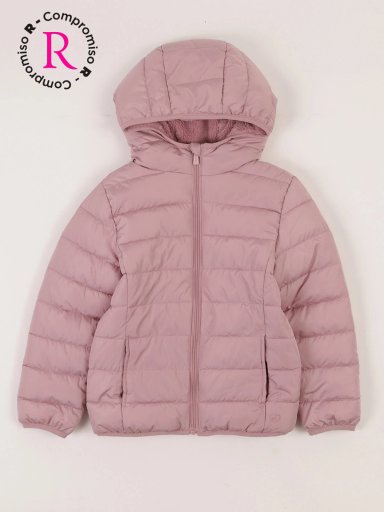 CASACA CON CAPUCHA Y CON FORRO CORAL FLEECE NIÑA HARVEST - 1