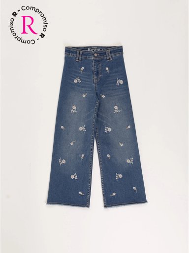 JEAN DENIM BORDADO NIÑA HARVEST - 1