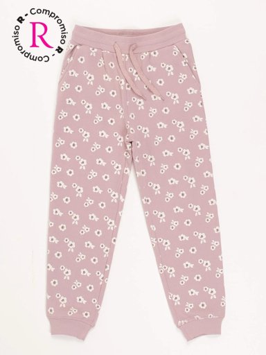 PANTALÓN DE BUZO FRANELA FULL PRINT NIÑA HARVEST - 1