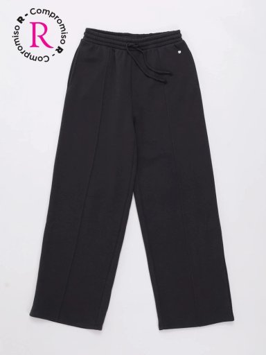 PANTALON DE BUZO LUCKY WIDE LEG FRANELA NIÑA INDEX - 1