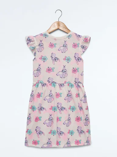 VESTIDO MANGA CORTA ALGODÓN NIÑA STITCH - 2