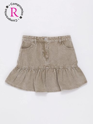 FALDA COTELE CORDUROY NIÑA HARVEST - 1