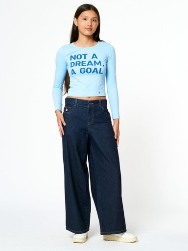 JEAN BOYFRIEND FIT ALGODÓN NIÑA BLUES BY MILK FLORA - 1