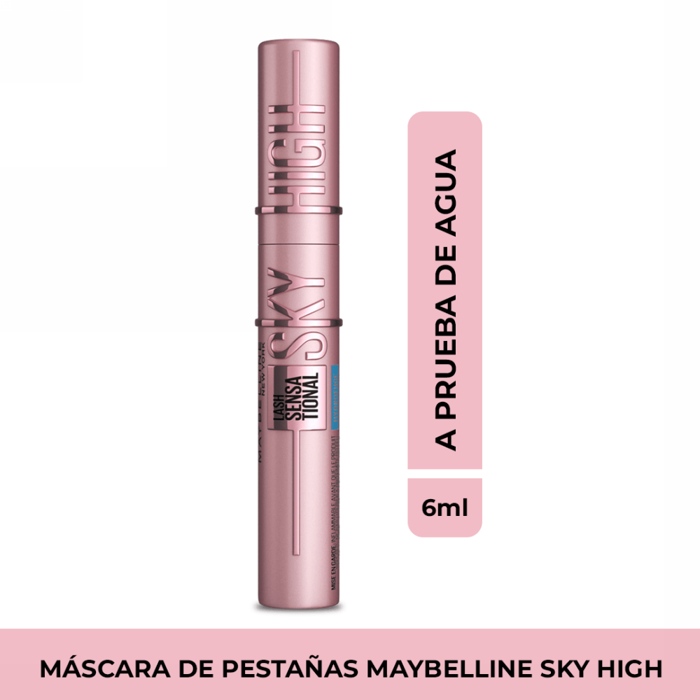 MÁSCARA DE PESTAÑAS MAYBELLINE NY LASH SENSATIONAL SKY HIGH A PRUEBA DE AGUA