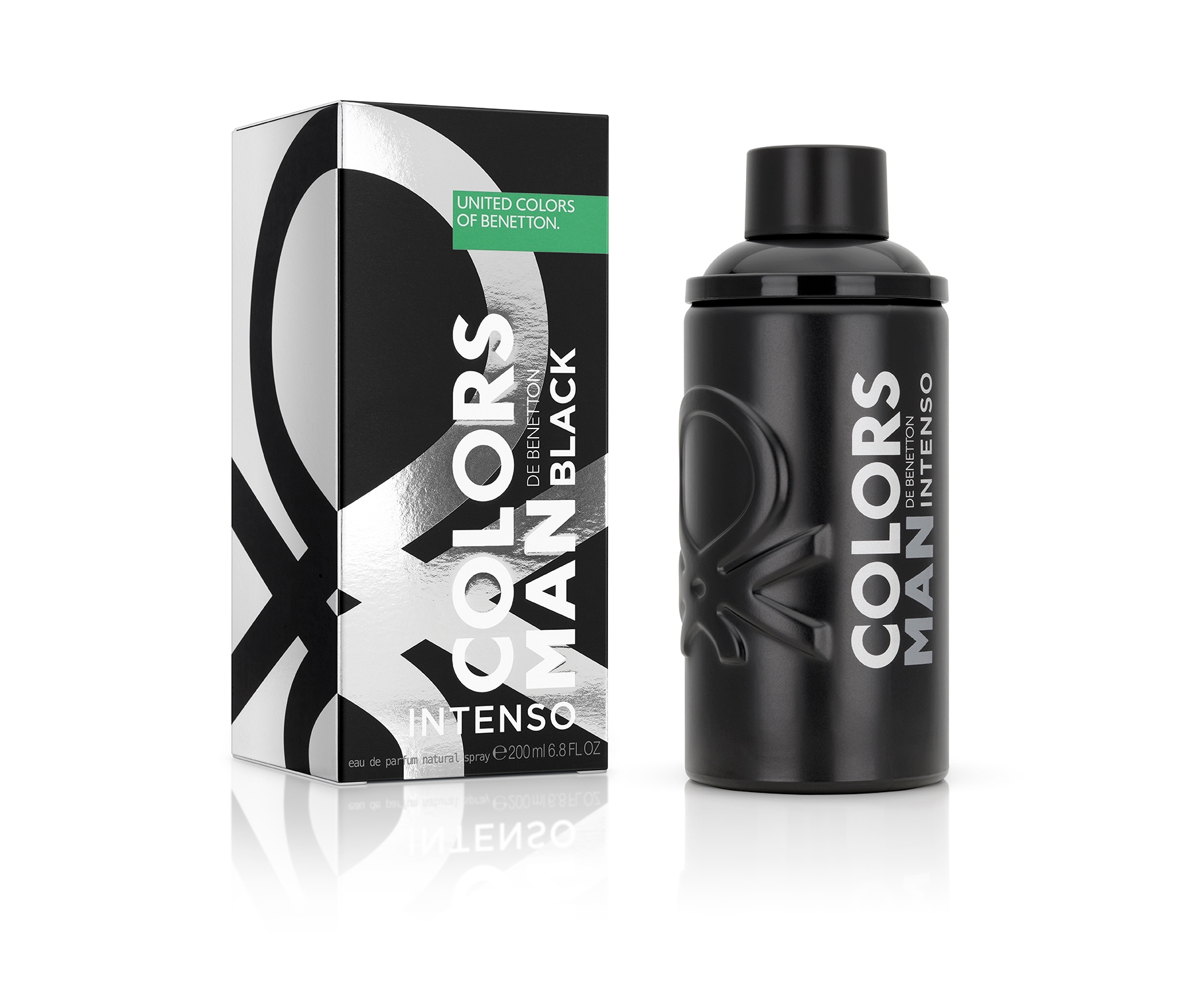 PERFUME BENETTON COLORS BLACK MAN INTENSO HOMBRE EDT 200 ML