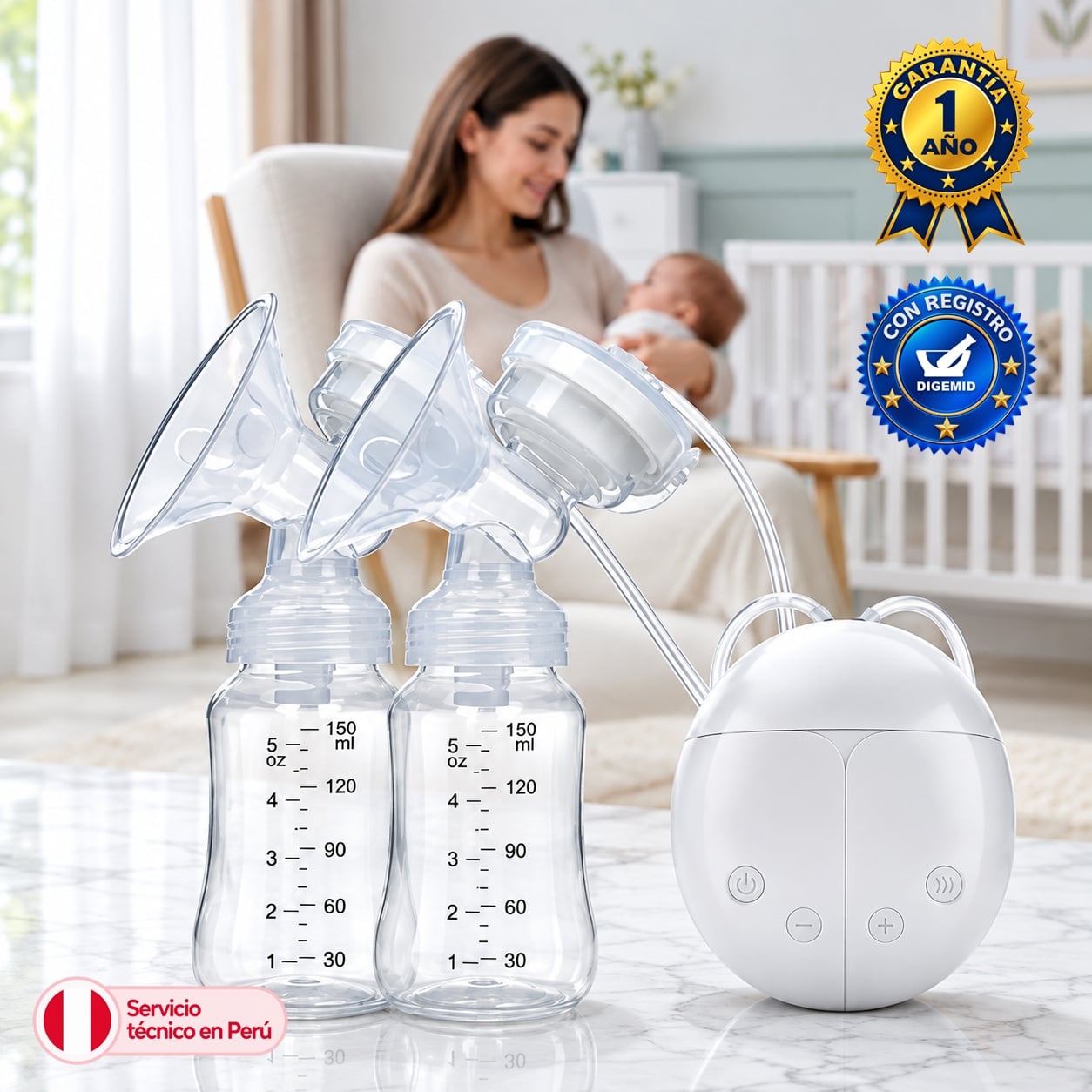 EXTRACTOR LECHE MATERNA TECH CARE DOBLE BPA FREE