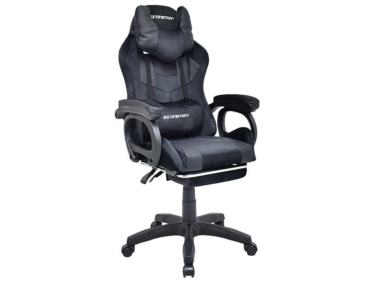 Silla Gamer Extingtion Sapp Gamuza-Cuerina Color Negro