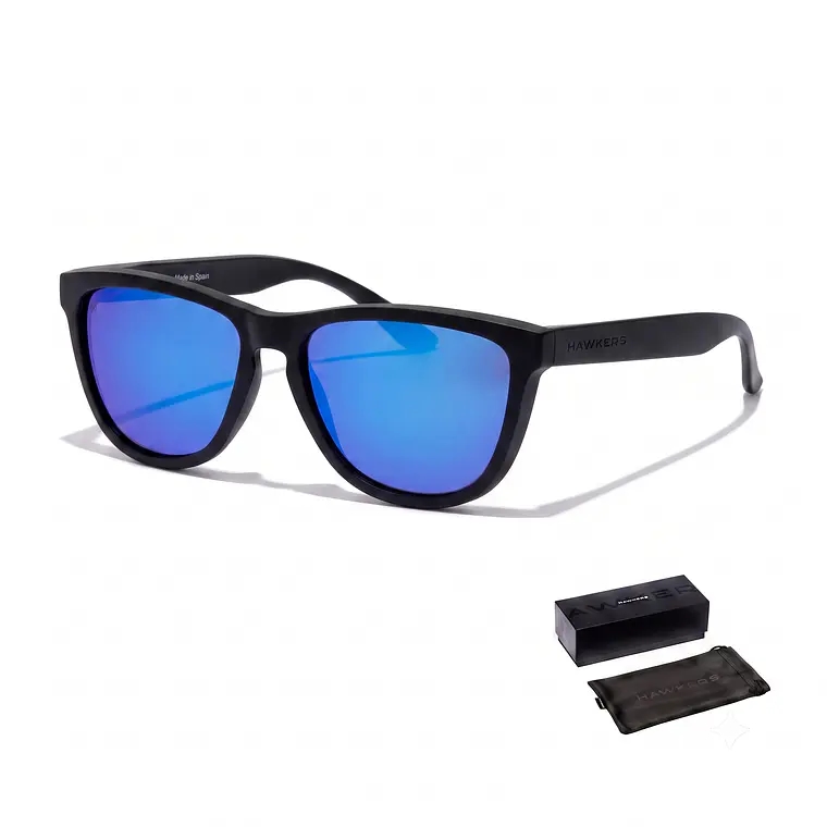 LENTES DE SOL HAWKERS ONE RAW HONR21BLT0 NEGRO AZUL ESPEJADO TALLA 54MM - LOAIZAR.PE