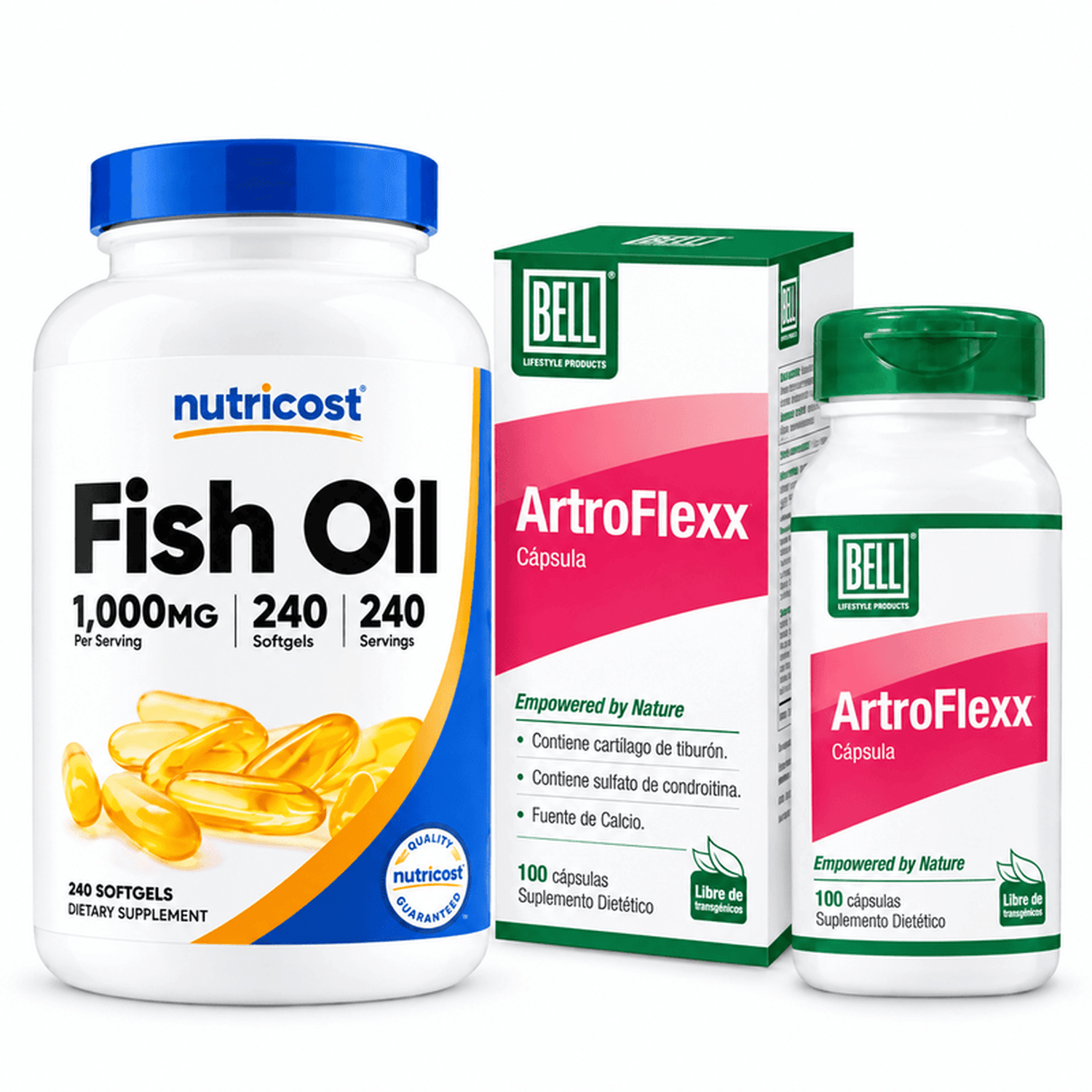 FISH OIL NUTRICOST Y ARTROFLEXX BELL LIFESTYLE