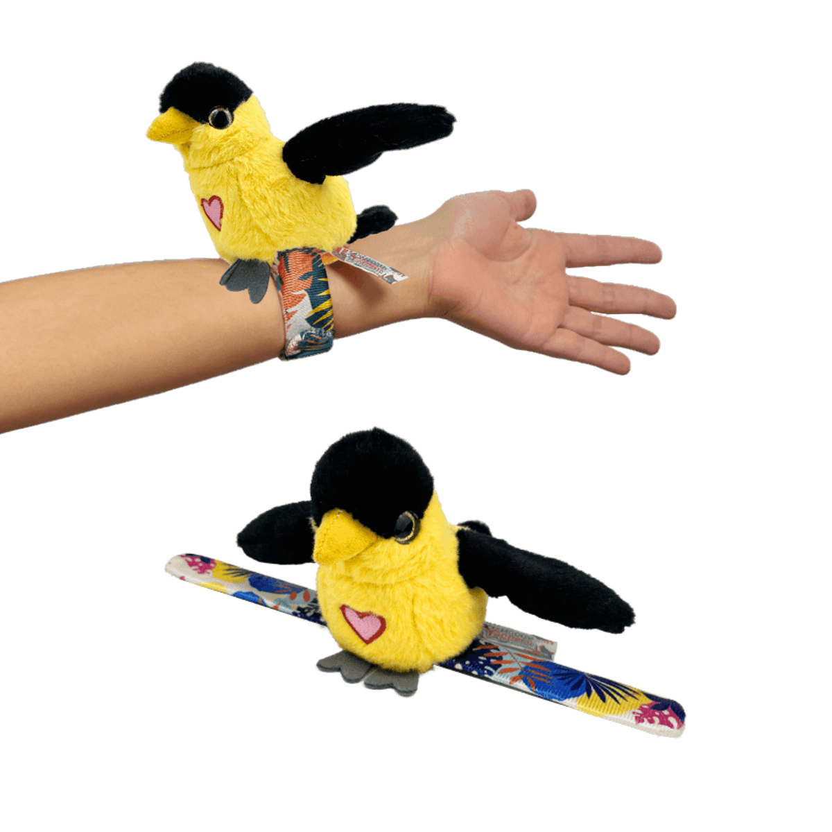 PÁJAROS INTERACTIVO CON MUÑEQUERA REPITEN ALETEAN Y CANTAN - HAPPY YAPPERS ORIOLE