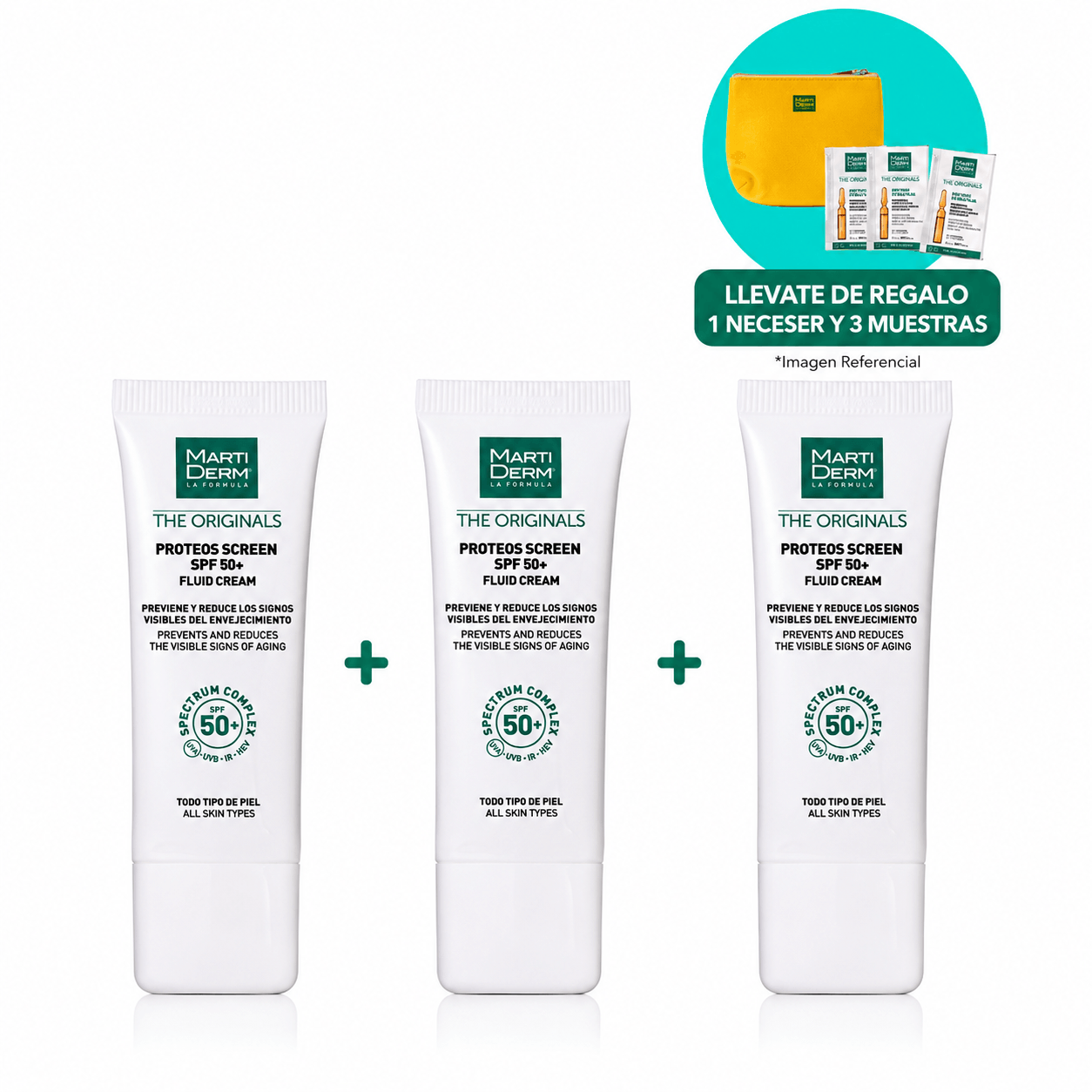 PACK PROTECCION SOLAR X3 PROTEOS SCREEN SPF 50+