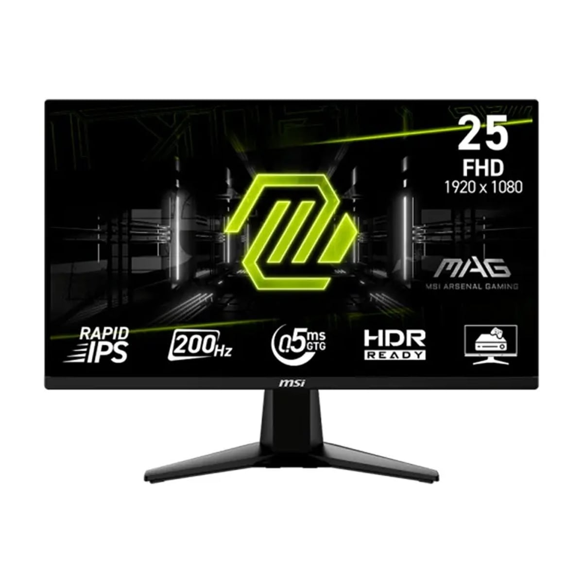 MONITOR MSI MAG 255F E20 25 PULGADAS RAPID IPS FULL HD 200HZ 0.5MS GAMING NEGRO