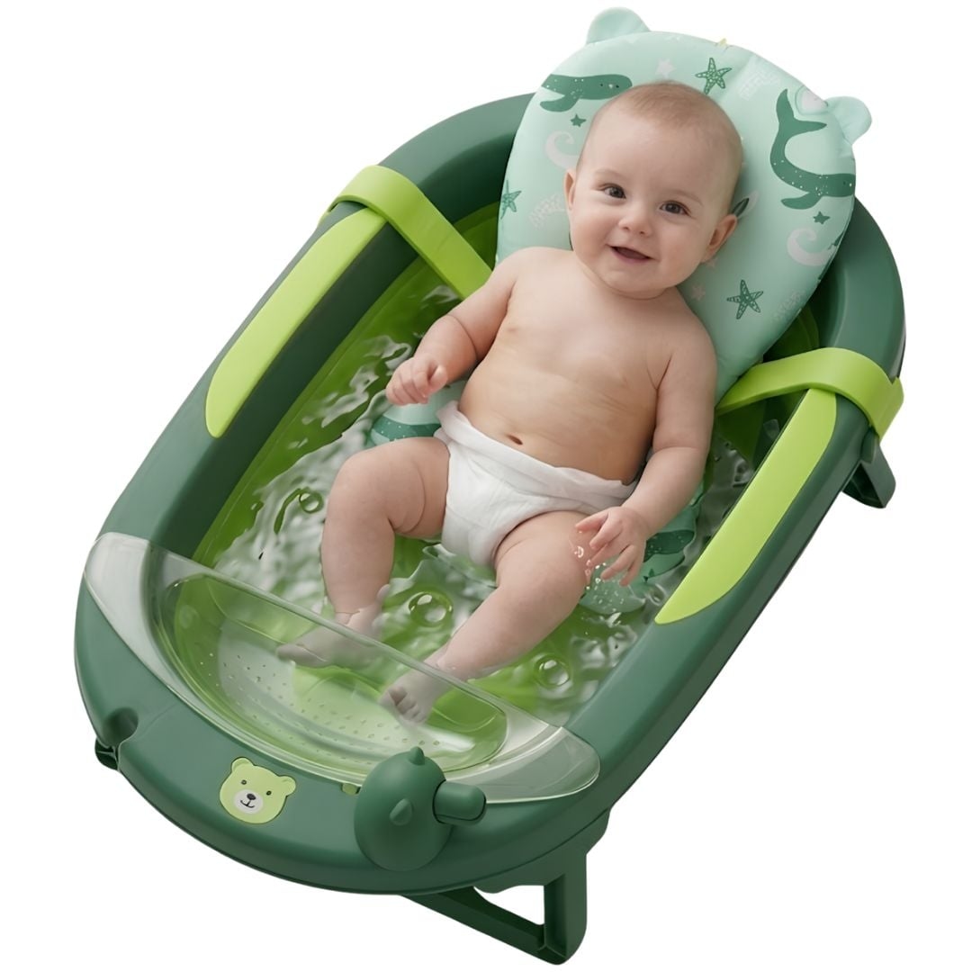 BAÑERA PLEGABLE PARA BEBÉ «JADDE PLUS» CON ACCESORIOS
