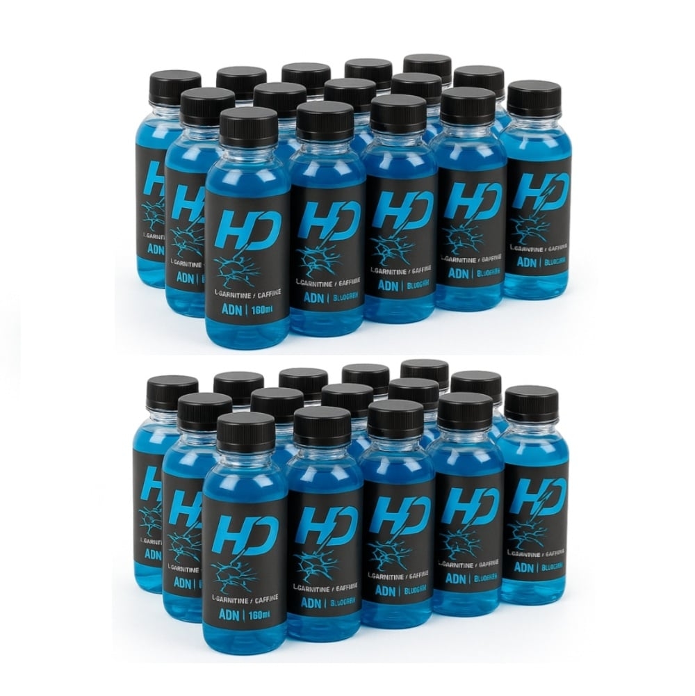 QUEMADOR HD PAQUETE 30 BOTELLAS DE 135ML L-CARNITINA BLUEBERRY