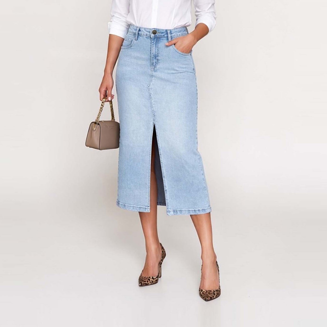 FALDA MIDI SLIM MUJER COTTONS JEANS IRLANDA