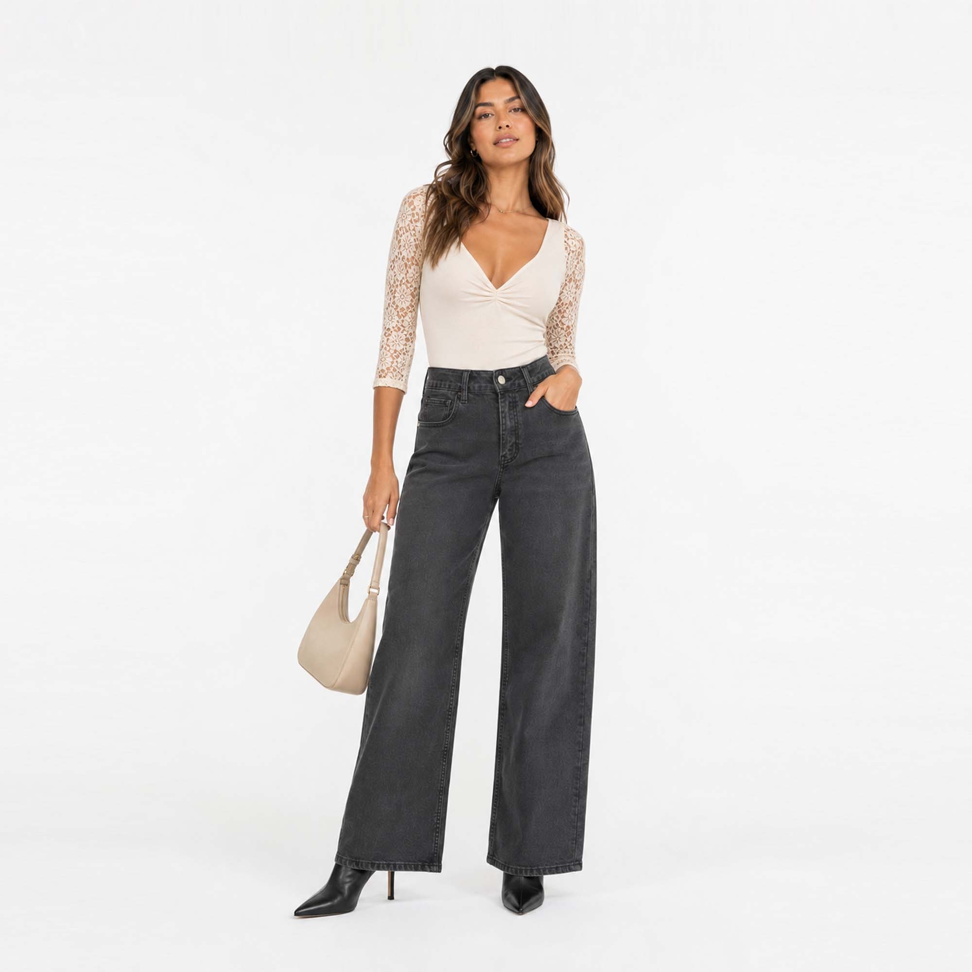JEAN WIDE LEG PARA MUJER COTTONS JEANS ALIA