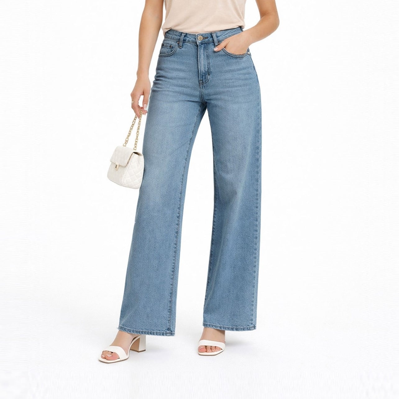 JEAN WIDE LEG PARA MUJER COTTONS JEANS ALIA