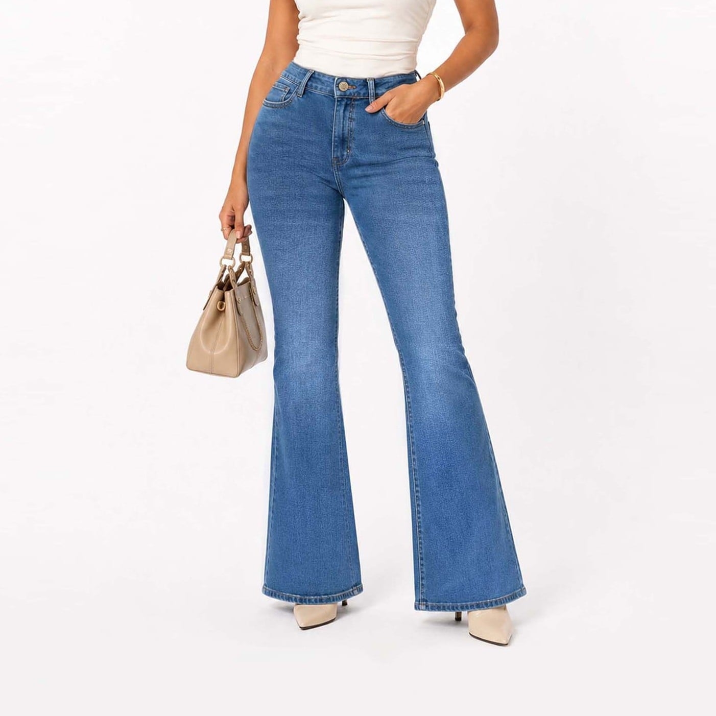 JEAN FLARE PARA MUJER COTTONS JEANS SUSY REGULAR