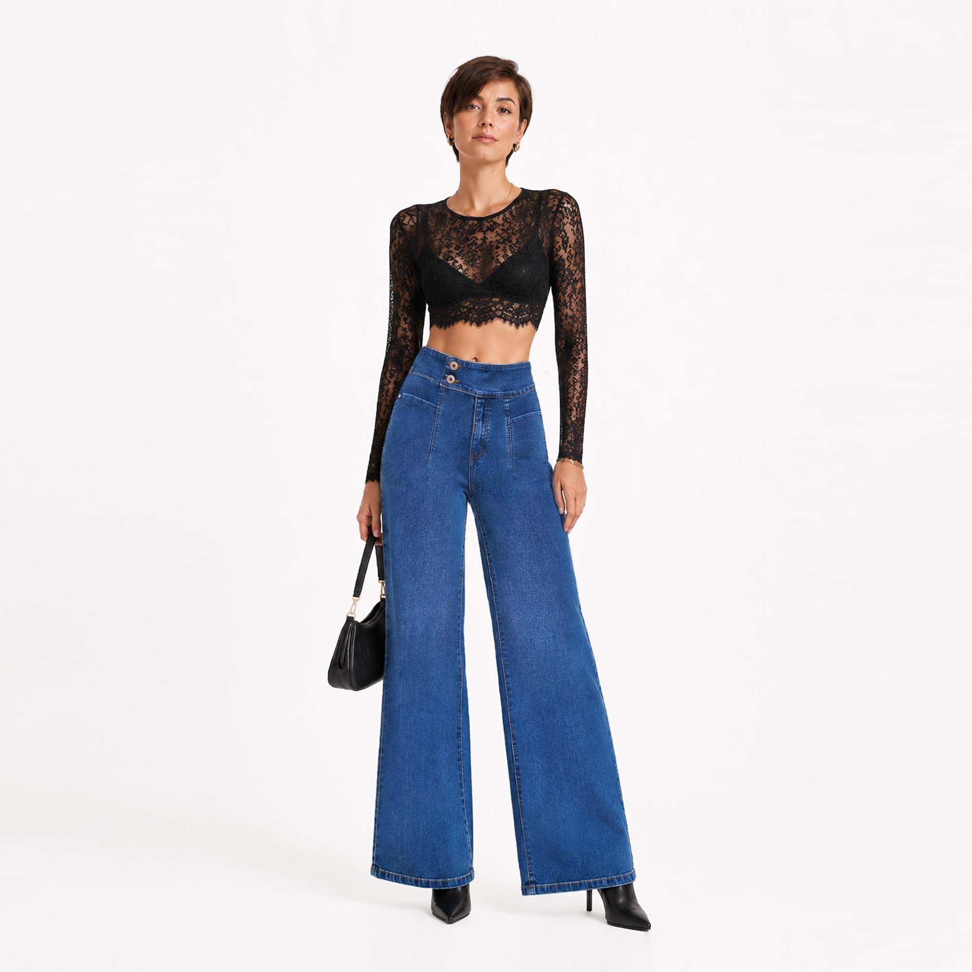 JEAN WIDE LEG PARA MUJER COTTONS JEANS SANDY TALL