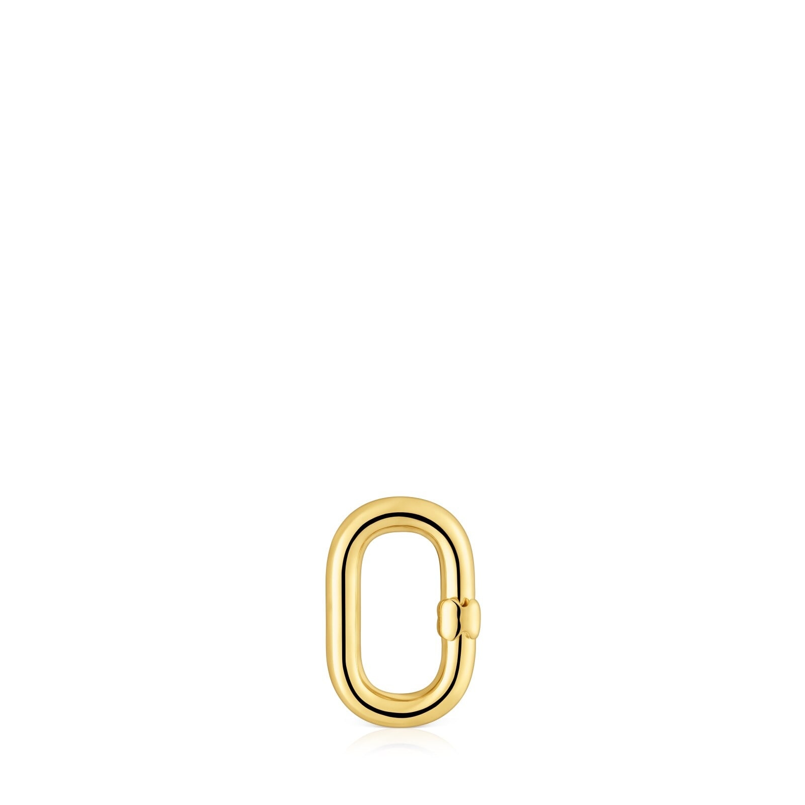 COLGANTE TOUS ANILLA 1ªLEY BAÑO ORO OVAL 15MM PLATA