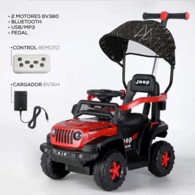 CARRO CON CONTROL REMOTO ELECTRICO TODO TERRENO ROJO