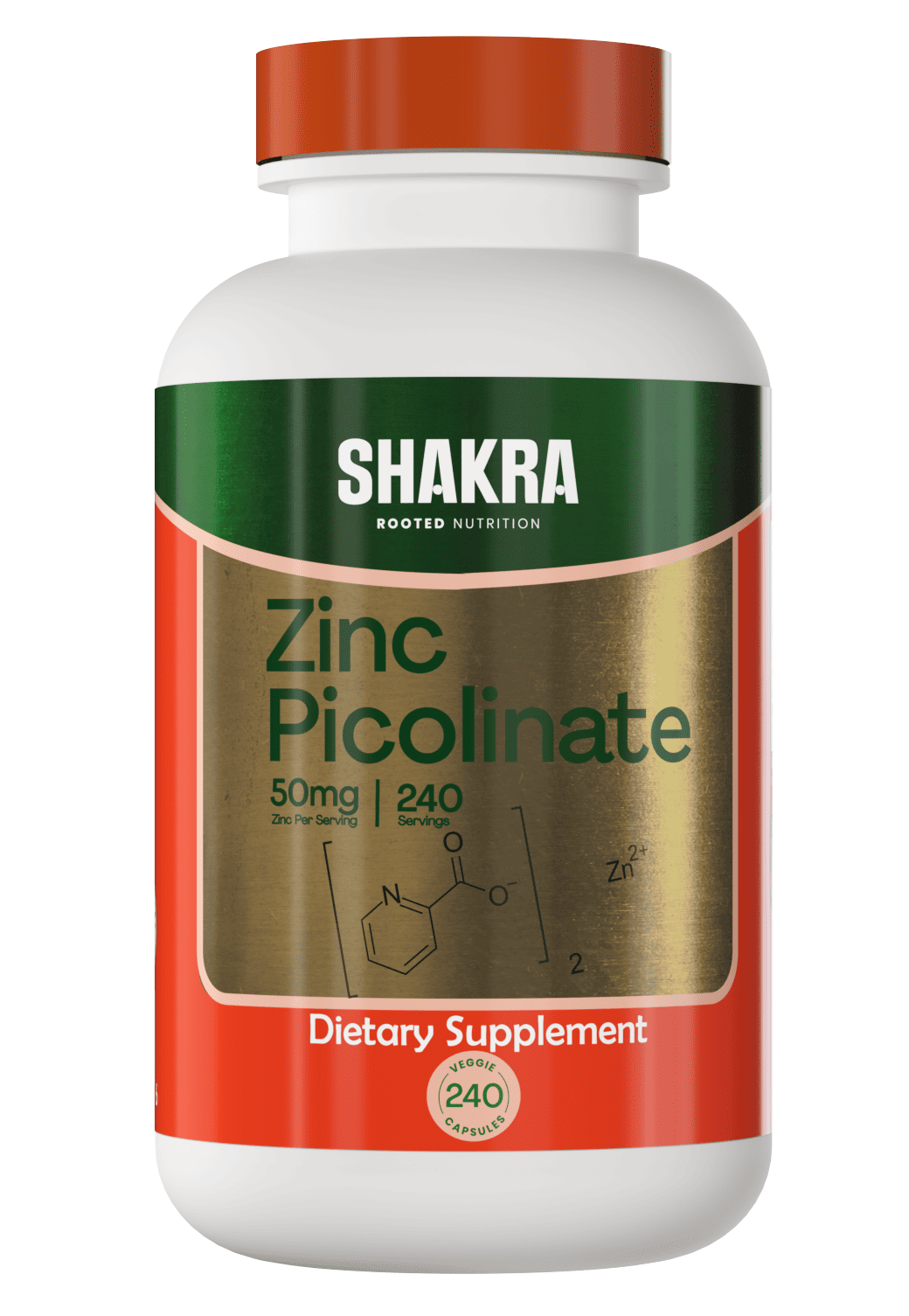 SHAKRA ZINC PICOLINATE PICOLINATO DE ZINC 240 CAPSULAS
