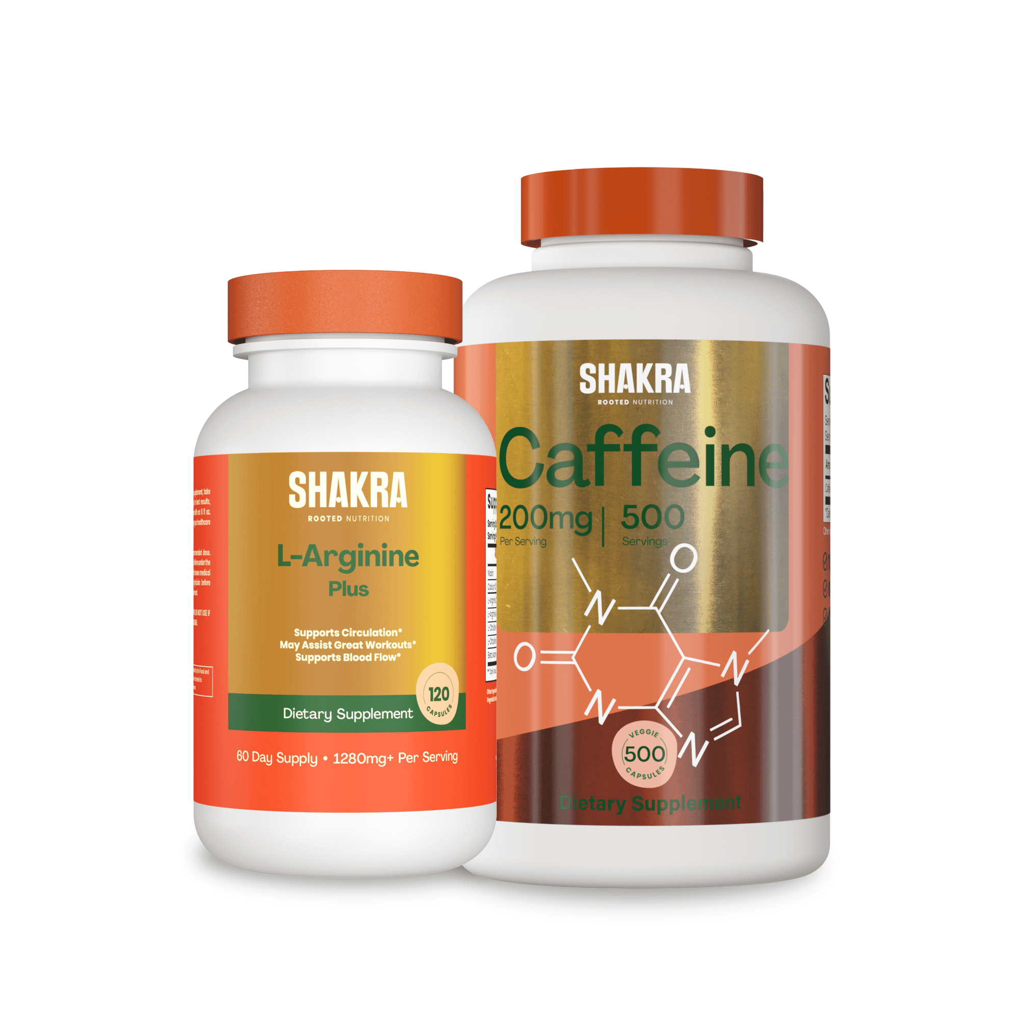 SHAKRA PRE-ENTRENO EXPLOSIVO (CAFFEINE 500 CAPS+ L- ARGININE PLUS 120 CAPS)