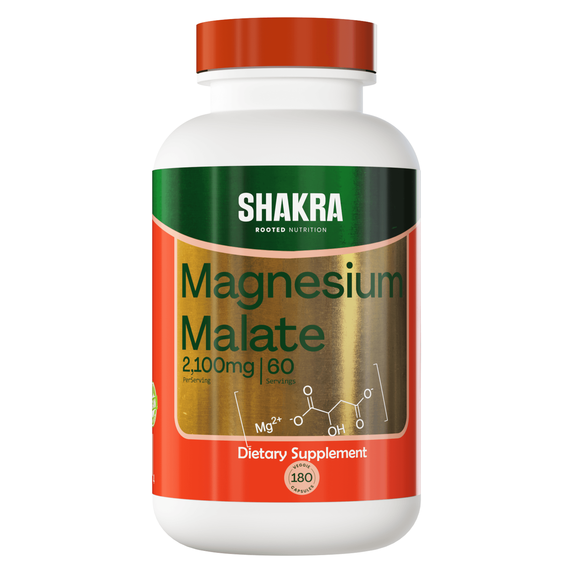 SHAKRA MAGNESIUM MALATE MALATO DE MAGNESIO 2100MG 180 CAP