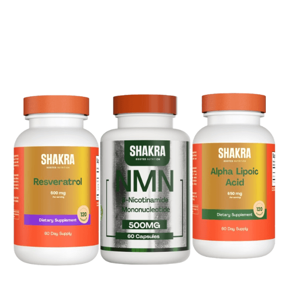 PACK X3 SHAKRA NMN 60 cap + RESVERATROL 120 cap + ALPHA LIPOIC ACID 120 cap