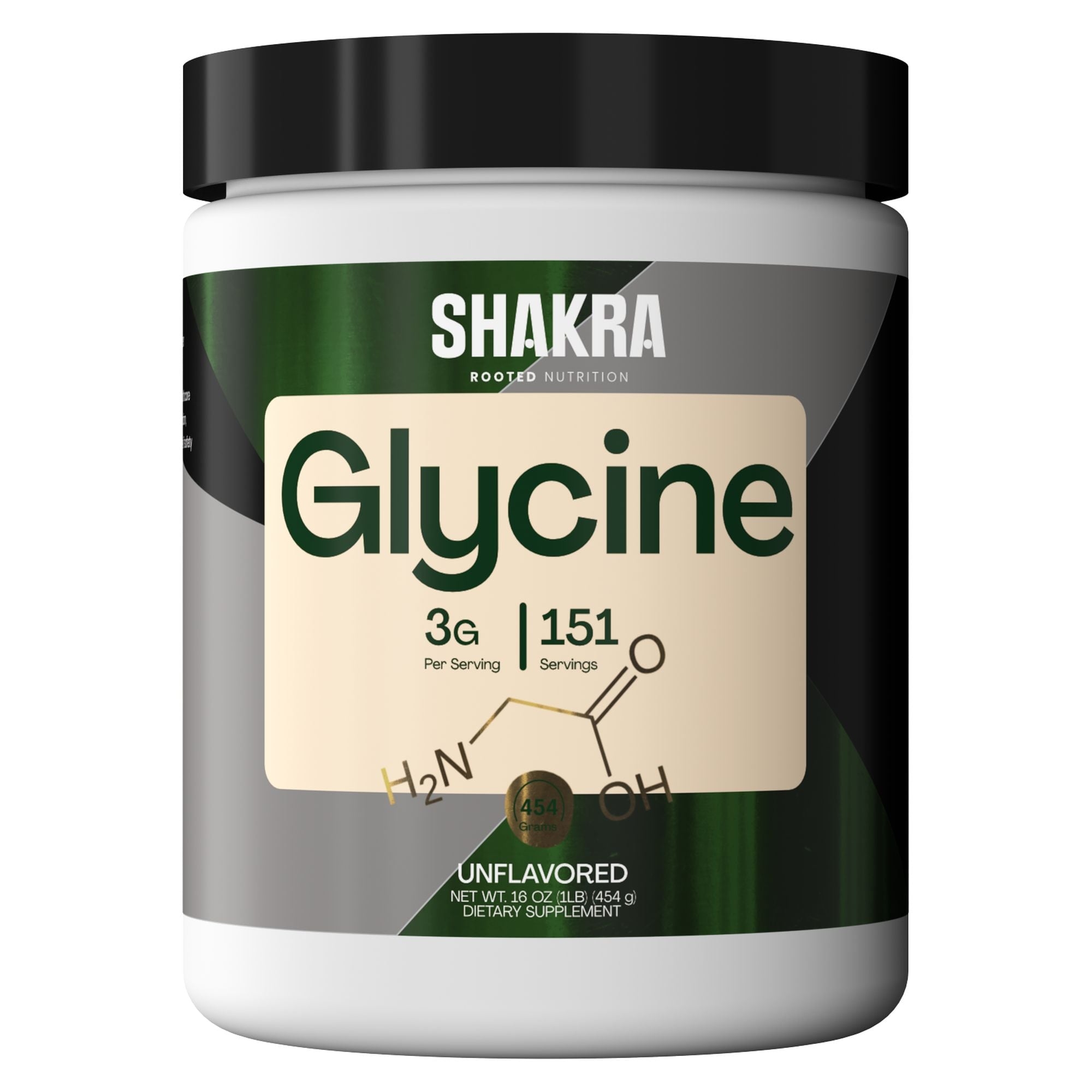 SHAKRA GLYCINE POWDER GLICINA EN POLVO 454 GRAMS