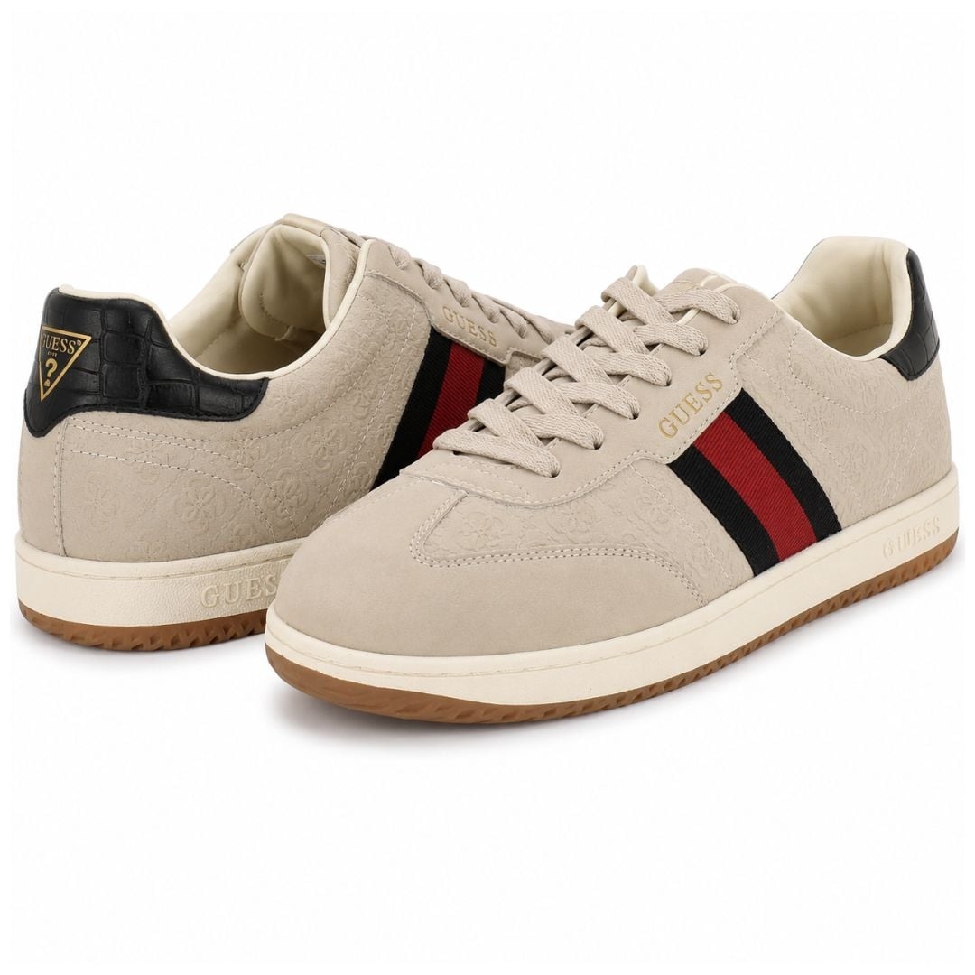 ZAPATILLAS GUESS HOMBRE KLOANE MONOGRAMA QUATRO G EN RELIEVE FRANJA LATERAL