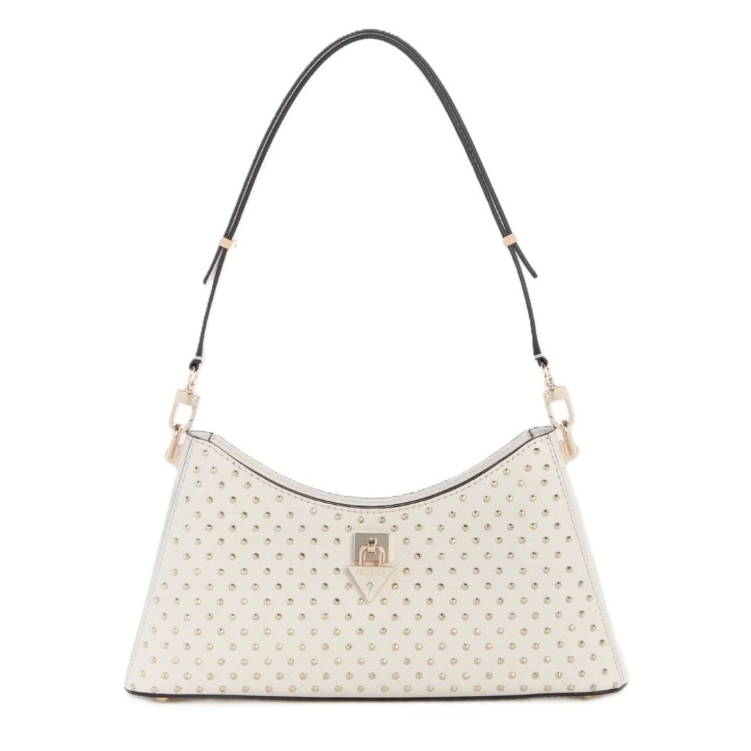 CARTERA GUESS MUJER ARNELA BLANCO TACHAS SHOULDER BAG ASA AJUSTABLE