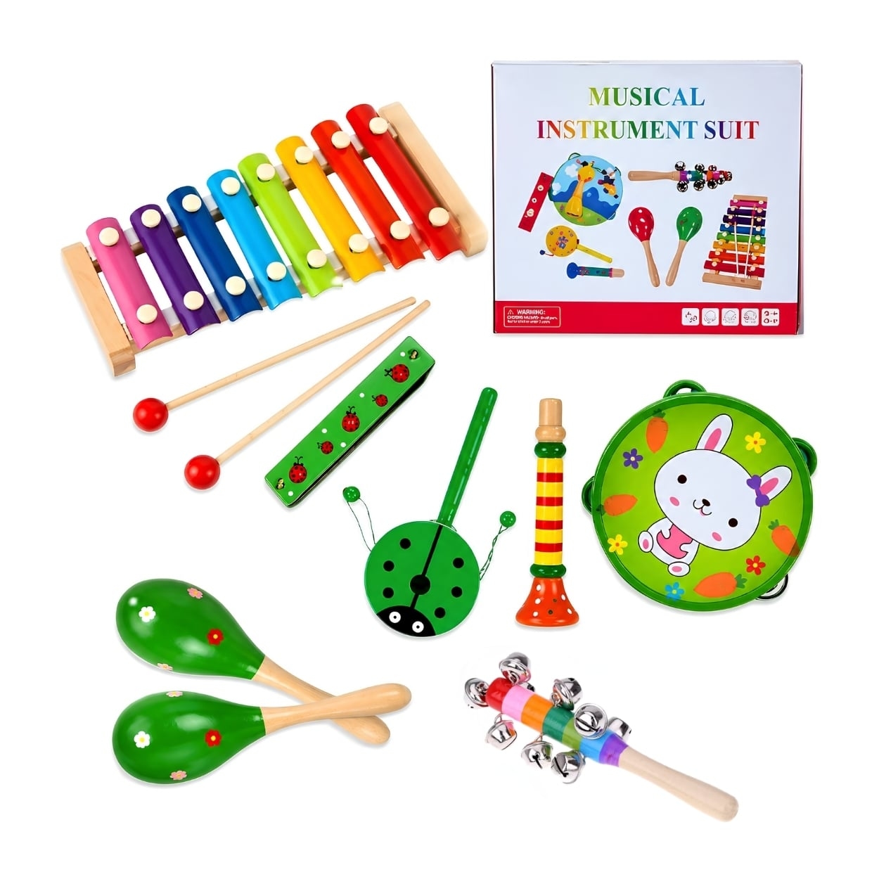 INSTRUMENTOS MUSICALES MONTESSORI DE MADERA PARA NIÑOS