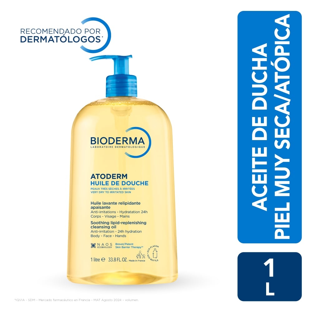 ACEITE LIMPIADOR BIODERMA ATODERM HUILE DE DOUCHE 1L