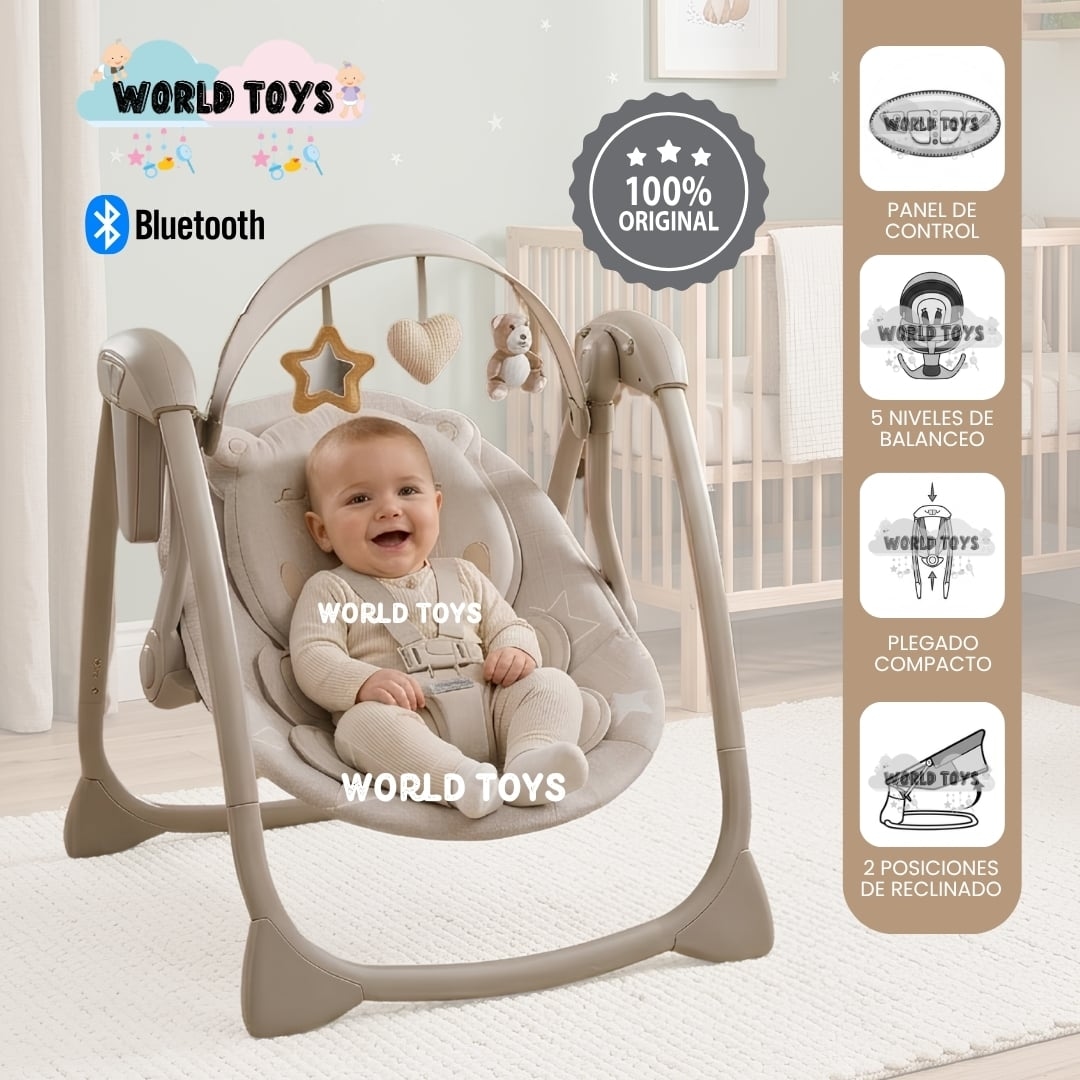 MECEDORA ELÉCTRICA PARA BEBÉS «KRIS-IS» COLECCIÓN LIMITADA