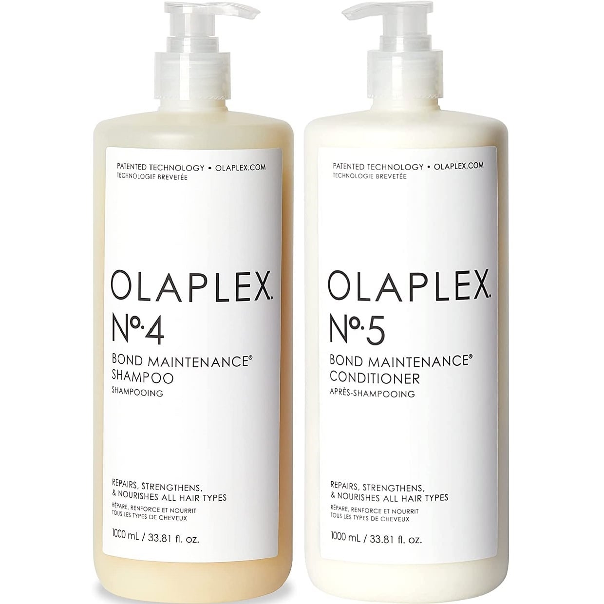 SHAMPOO OLAPLEX EMPHASEOLPX056 1000ML REPARADOR + ACONDICIONADOR N°4 + N° 5