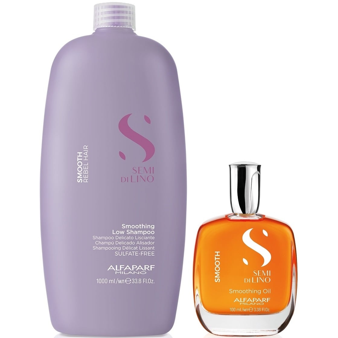 SHAMPOO ANTI FRIZZ ALFAPARF MILANO EMPHASEASDLS016 1000ML SIN SAL + ACEITE SMOOTH