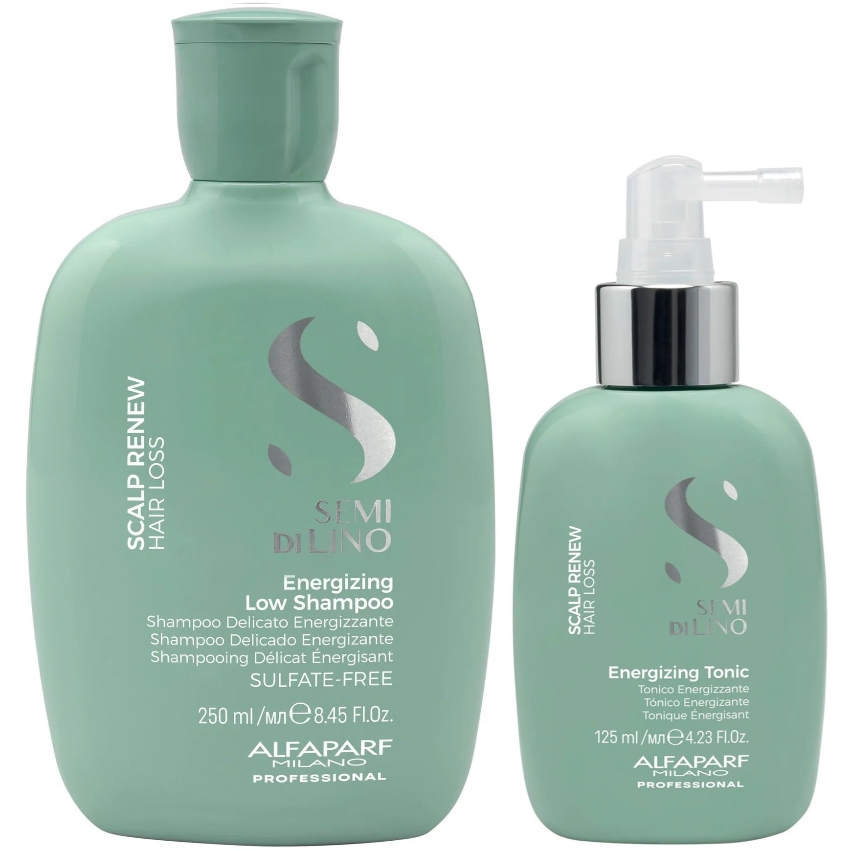 SHAMPOO ANTICAÍDA ALFAPARF MILANO EMPHASEASDLSC06 250ML + TÓNICO SCALP RENEW HAIR LOSS