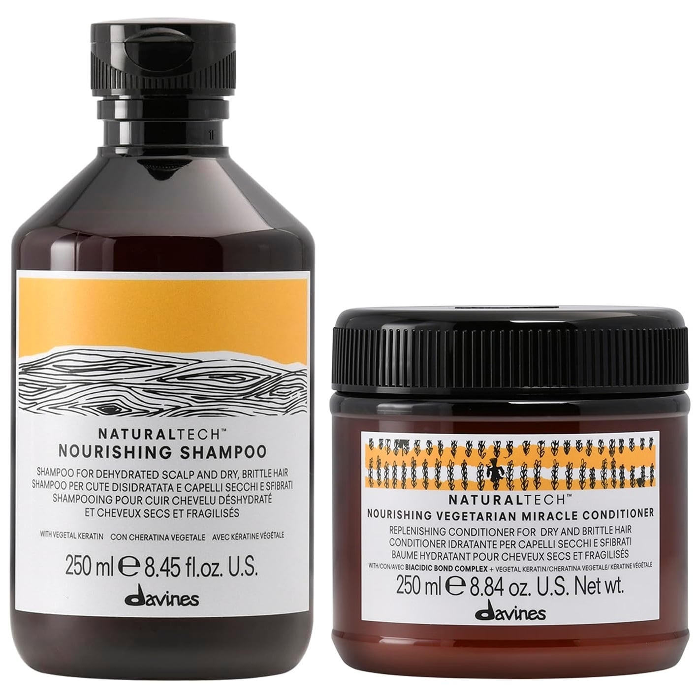 SHAMPOO NUTRITIVO 250ML + ACONDICIONADOR DAVINES NOURISHING