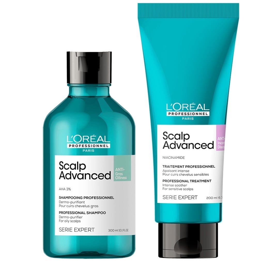 SHAMPOO ANTIGRASA 300ML + ACONDICIONADOR LOREAL SCALP ADVANCED