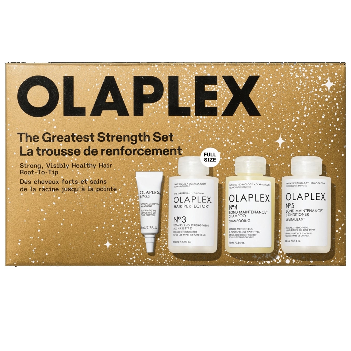 OLAPLEX THE GREATEST STRENGTH SET - N°0.5 5ML N°3 100ML N°4 100ML N°5 100ML