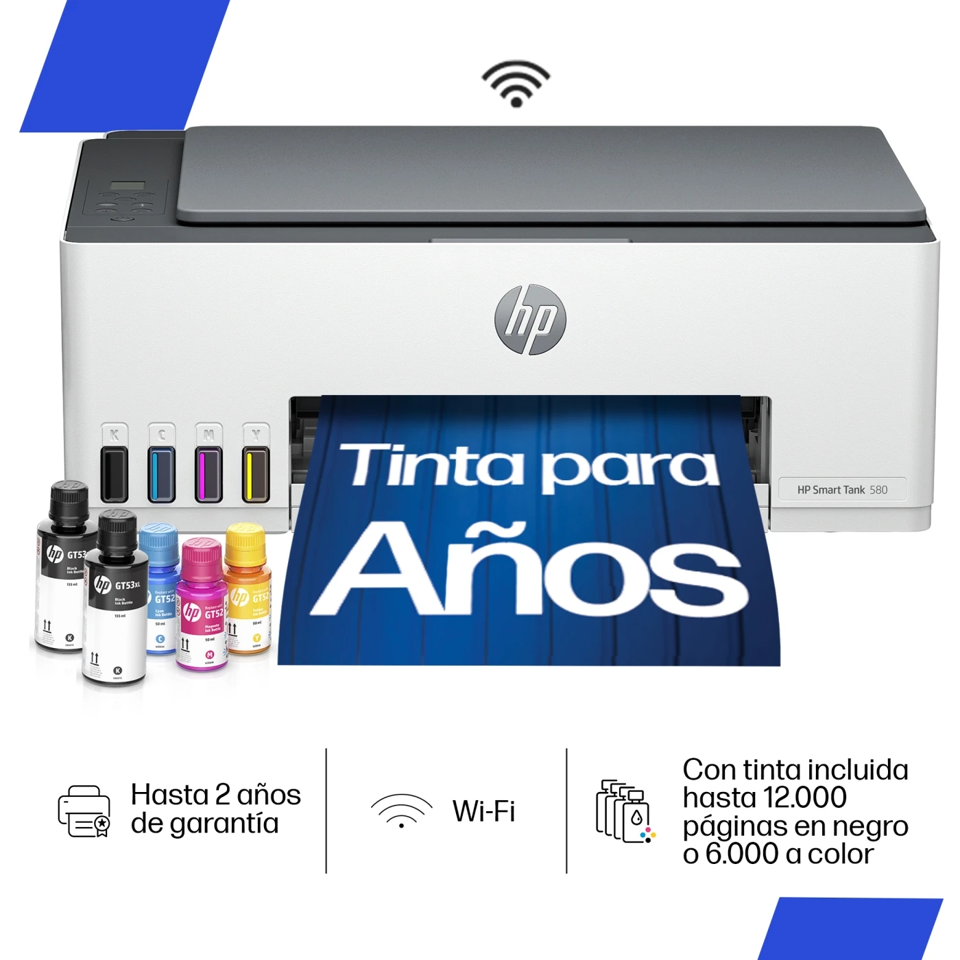 IMPRESORA MULTIFUNCIONAL HP SMART TANK 580 TODO EN UNO INALÁMBRICA