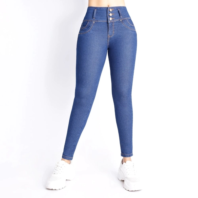 JEANS SKINNY MUJER KANSAS CELESTE 011626A