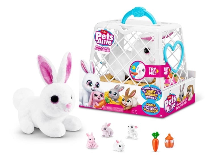 PELUCHE PETS ALIVE JUGUETE MAMA CONEJO INTERACTIVO