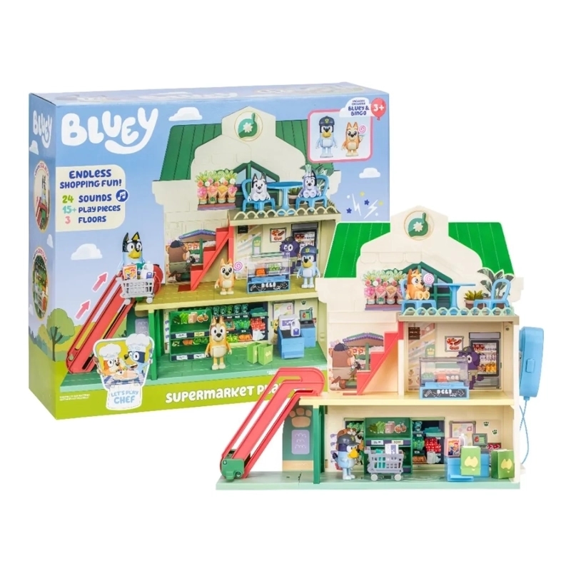 PACK BLUEY: SUPERMERCADO + CAMION DE COMIDA