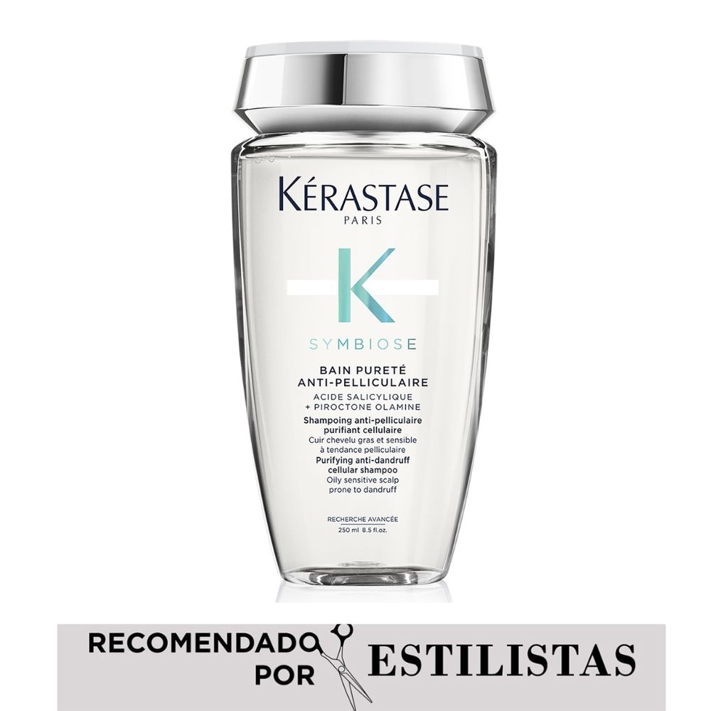 SHAMPOO PARA CUERO CABELLUDO GRASO SENSIBLE PROPENSO A LA CASPA PURETE ANTI-PELLICULAIRE SYMBIOSE 250ML
